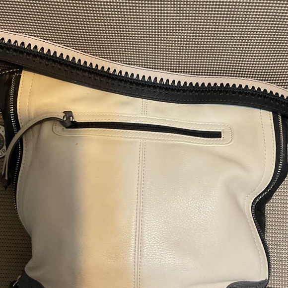 Brighton Paris Ooh La La Shoulder Bag - Black, Cream, and Red - Picture 4 of 9